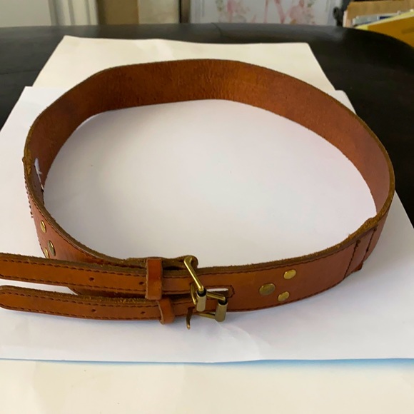 Leather Double buckle belt - Picture 3 of 12